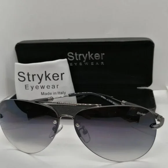 BNIB Stryker Gun Half Rimless Sunglass with Gray Gradient lenses - Picture 1 of 10